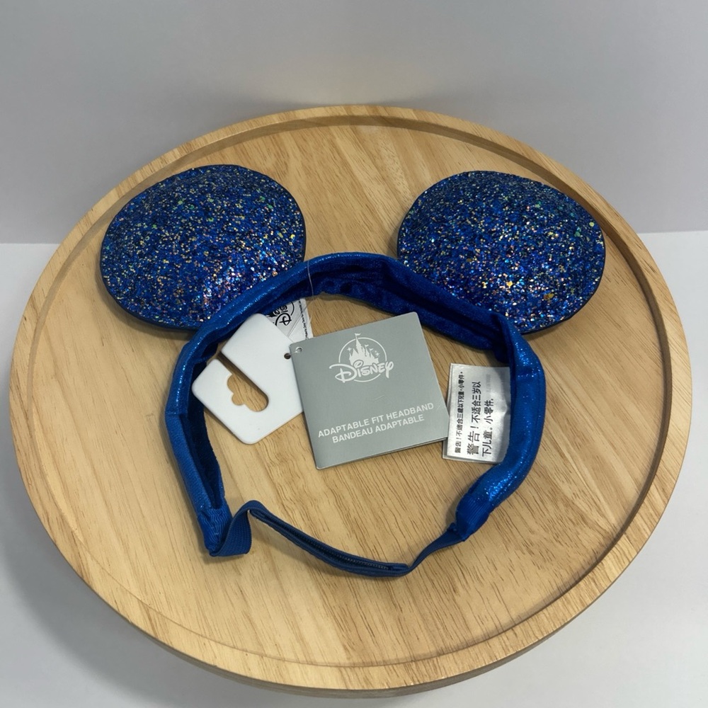Official Disney Glitter Youth Adjustable Fit Soft Headband Mickey Mouse Ears NEW